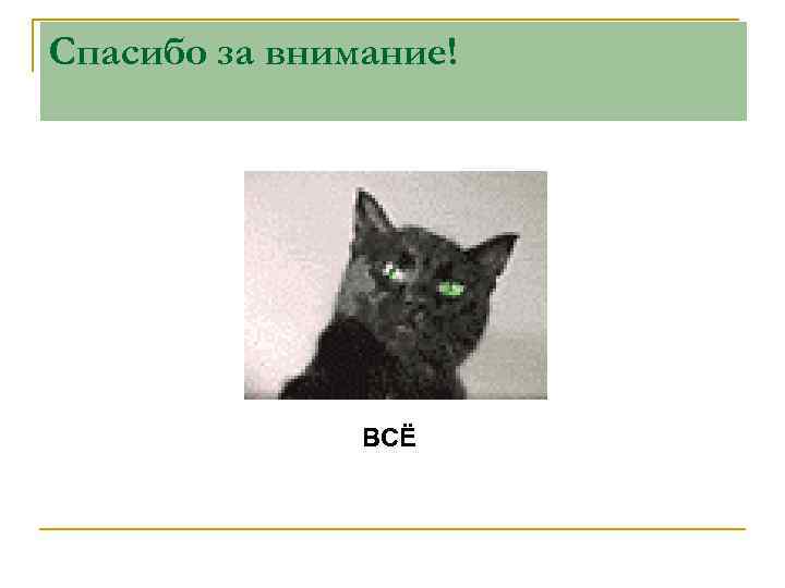 Спасибо за внимание! ВСЁ 