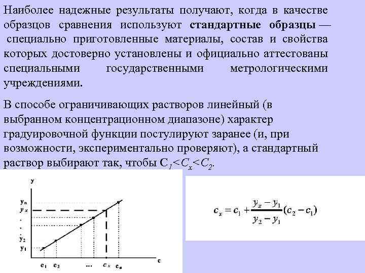 Наиболее надежные результаты получают, когда в качестве образцов сравнения используют стандартные образцы — специально
