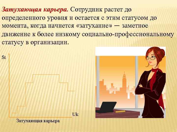 Затухающая карьера. Сотрудник растет до определенного уровня и остается с этим статусом до момента,