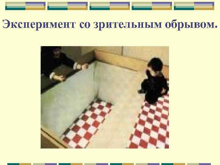 Эксперимент со зрительным обрывом. 