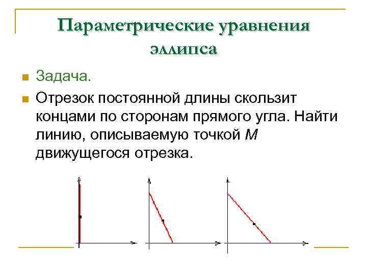 Построение параметрических графиков. Параметрическое уравнение линии. Параметрическое задание отрезка. Постоянной длины это. Параметрическая форма задания отрезка.