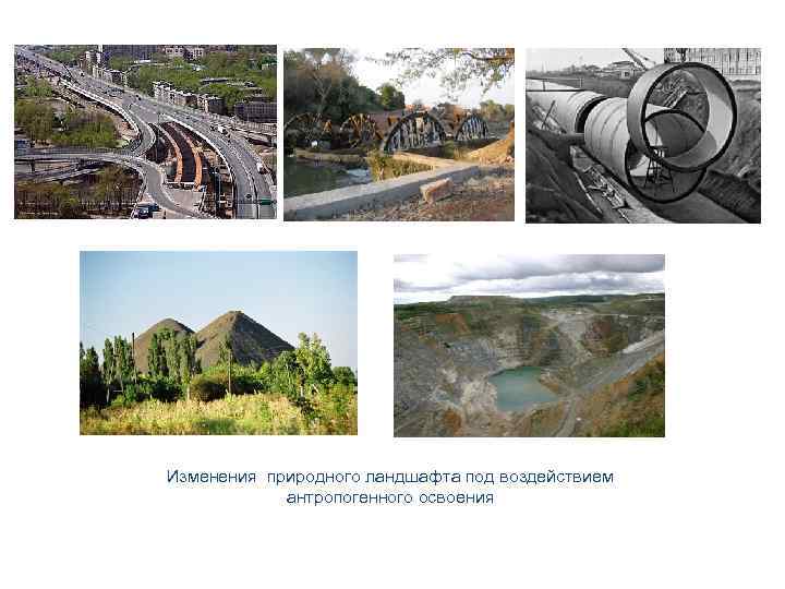 Изменения природного ландшафта под воздействием антропогенного освоения 