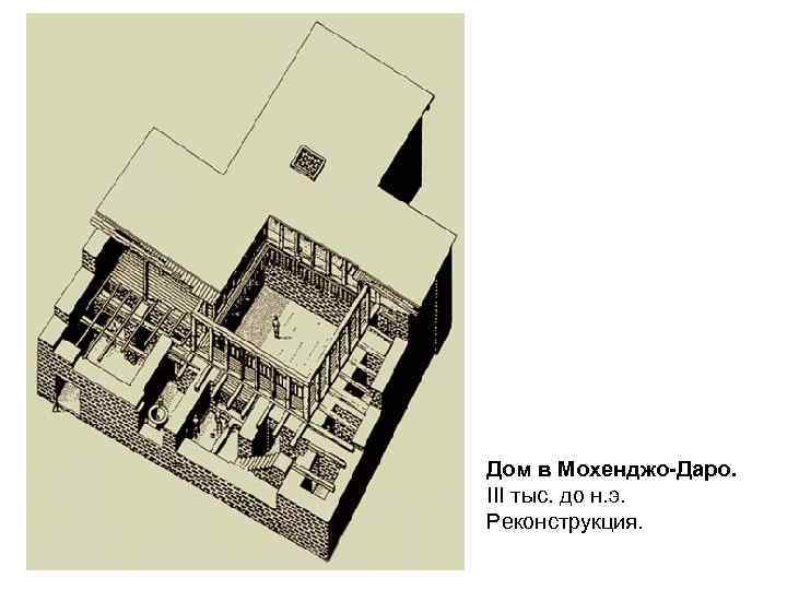 Дом в Мохенджо-Даро. III тыс. до н. э. Реконструкция. 