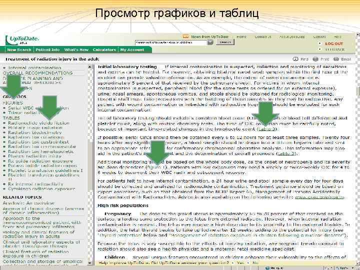 Просмотр графиков и таблиц 12 