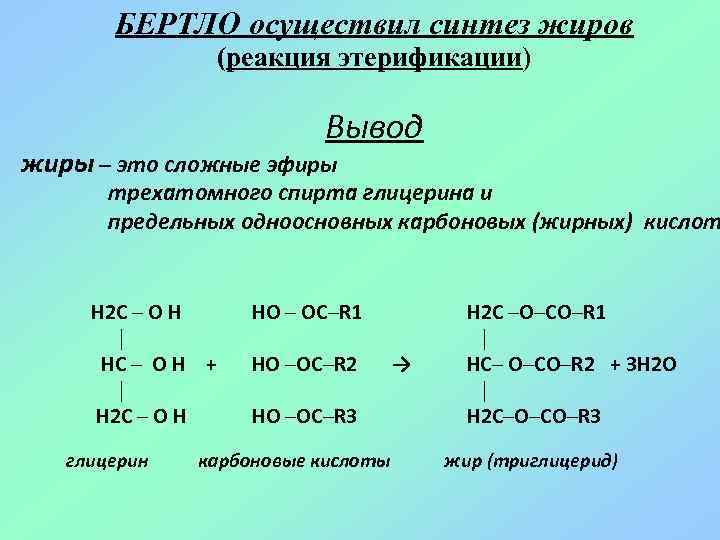 Работа жиров