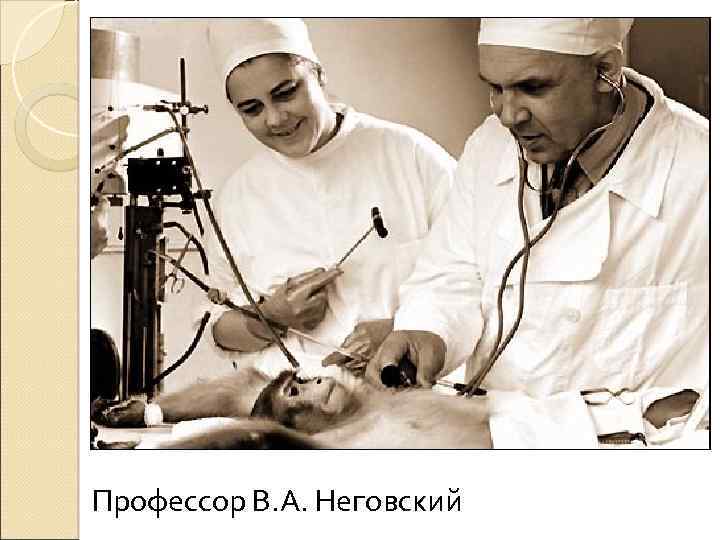 Профессор В. А. Неговский 