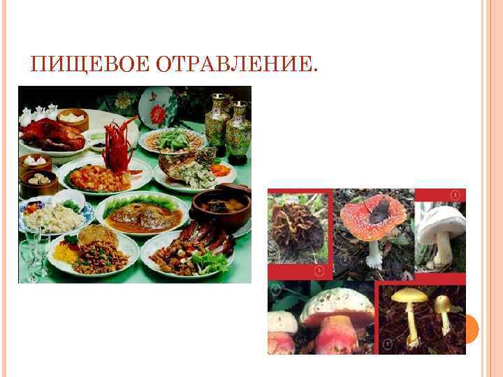 ПИЩЕВОЕ ОТРАВЛЕНИЕ. 