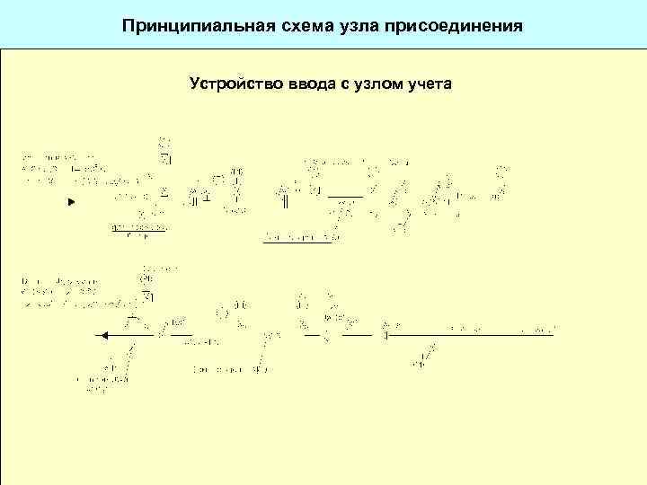 Принципиальная схема узла присоединения Устройство ввода с узлом учета 