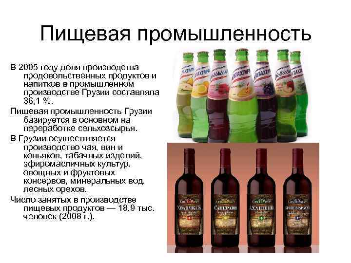 Пищевая промышленность В 2005 году доля производства продовольственных продуктов и напитков в промышленном производстве