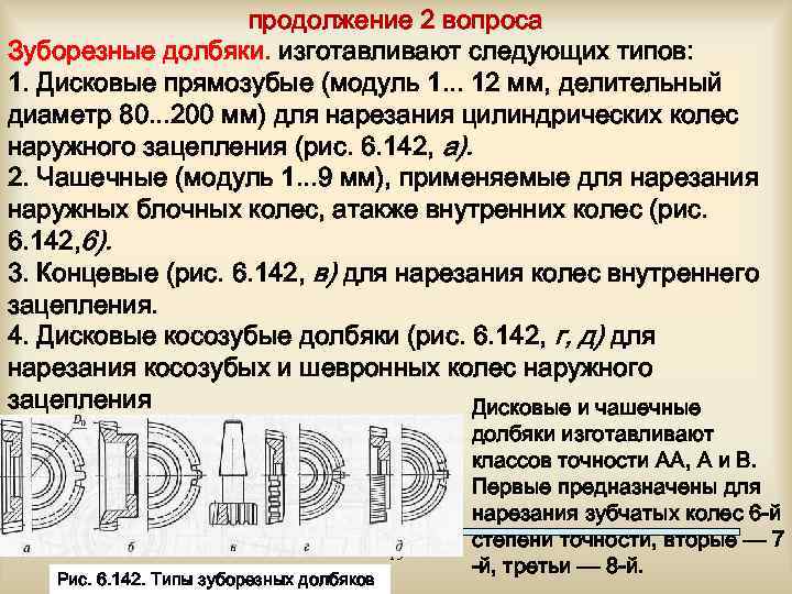 продолжение 2 вопроса Зуборезные долбяки. изготавливают следующих типов: 1. Дисковые прямозубые (модуль 1. .