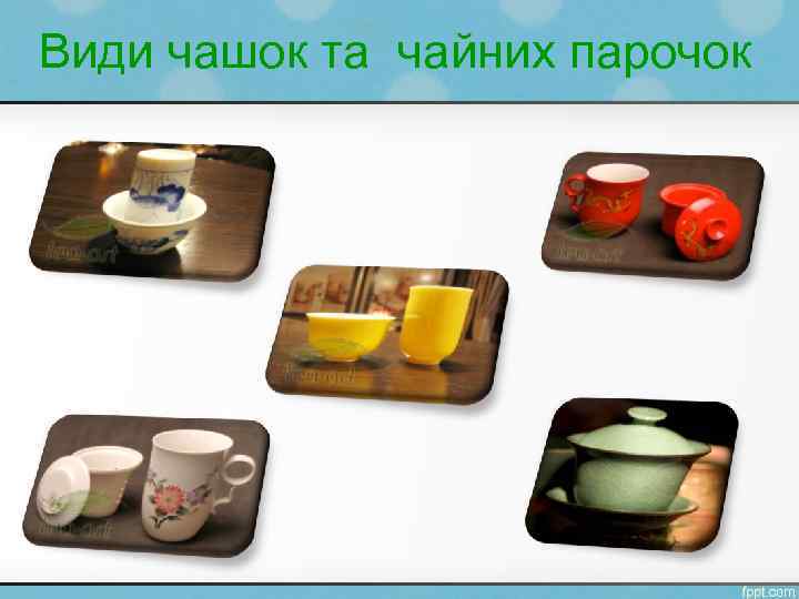 Види чашок та чайних парочок 