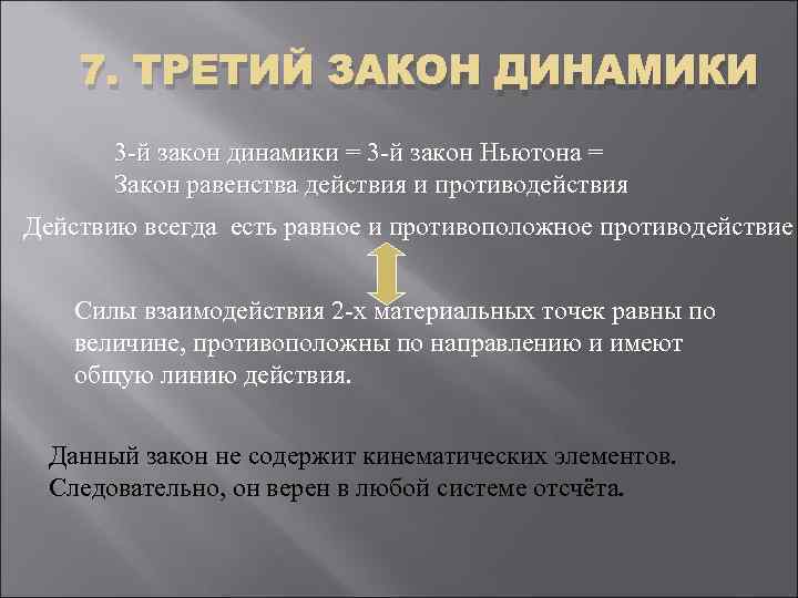 Законы динамики