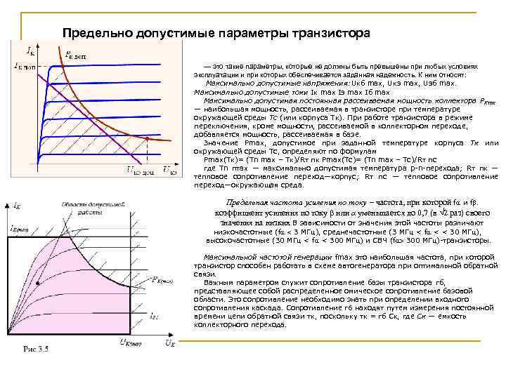 Предельно допустимые параметры транзистора — это такие параметры, которые не должны быть превышены при