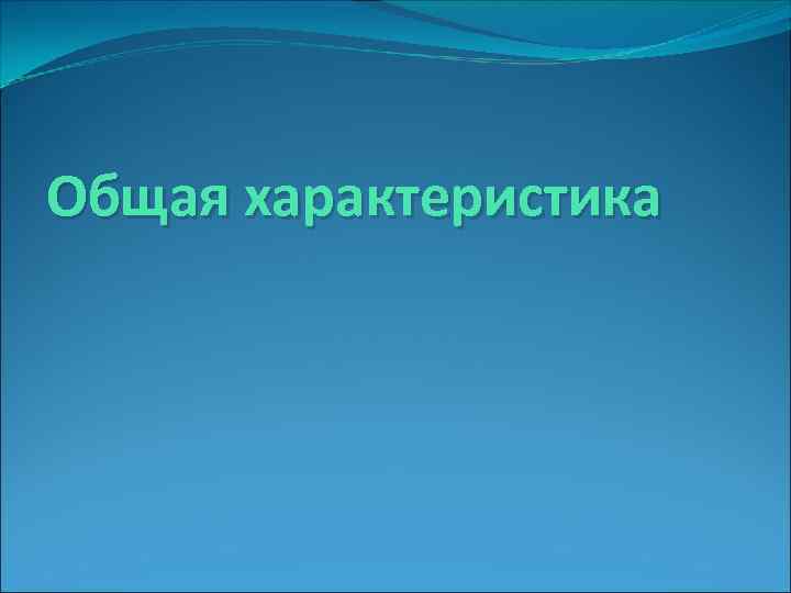 Общая характеристика 