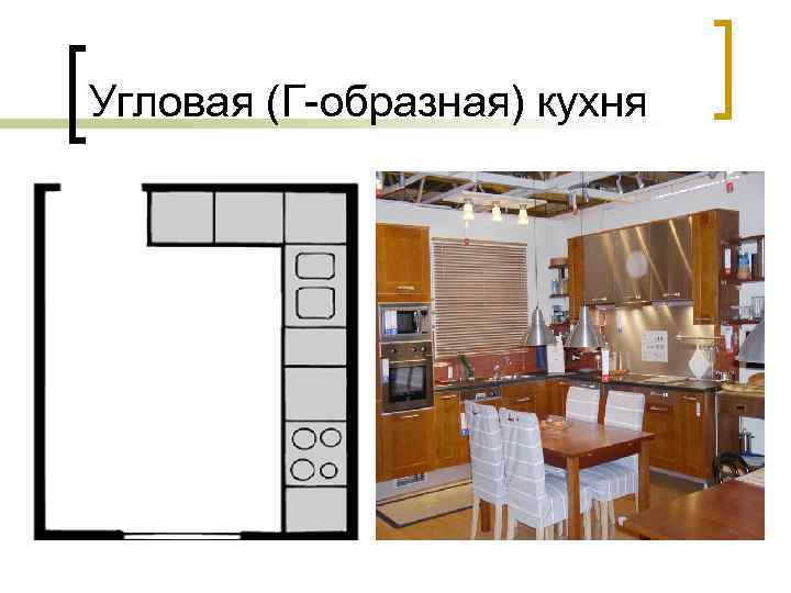 Угловая (Г-образная) кухня 