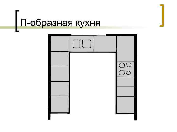 П-образная кухня 