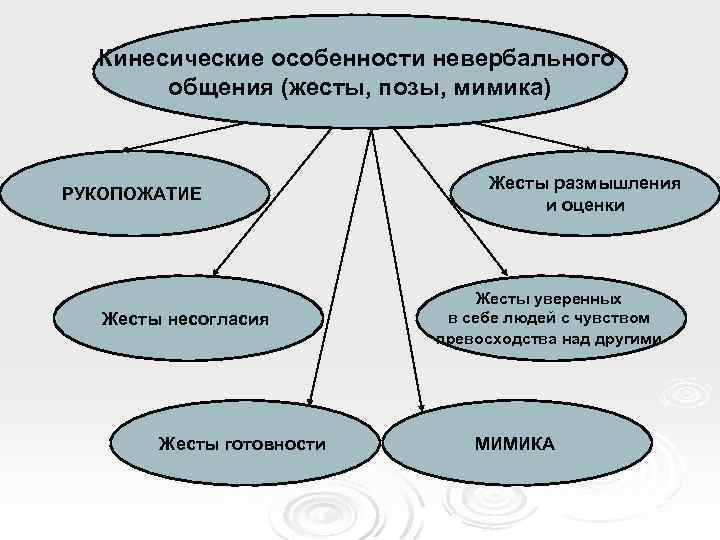 Кинесические особенности невербального общения (жесты, позы, мимика) РУКОПОЖАТИЕ Жесты несогласия Жесты готовности Жесты размышления