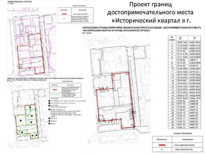 Проект границ достопримечательного места «Исторический квартал в г. Красноярске 