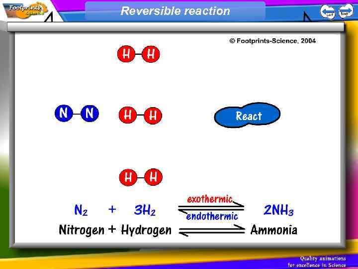 Reversible reaction 
