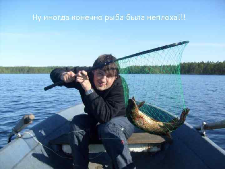 Ну иногда конечно рыба была неплоха!!! 