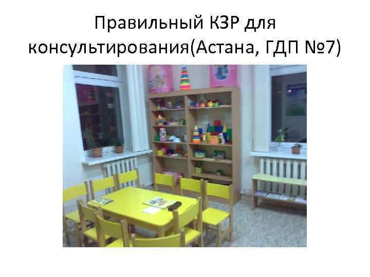 Правильный КЗР для консультирования(Астана, ГДП № 7) 