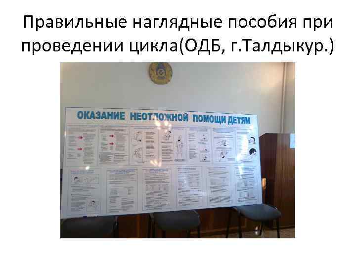 Правильные наглядные пособия при проведении цикла(ОДБ, г. Талдыкур. ) 