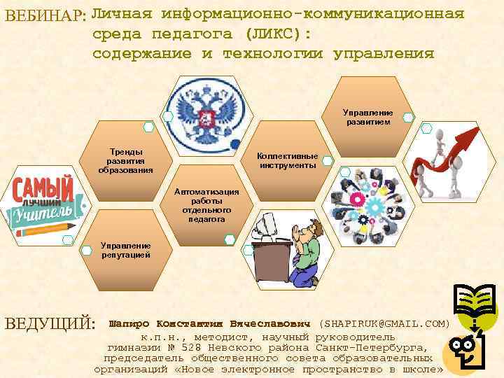 ВЕБИНАР: Личная информационно-коммуникационная среда педагога (ЛИКС): содержание и технологии управления Управление развитием Тренды развития