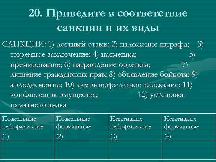 Привести 20. Санкции виды санкций. Приведите в соответствие. Виды санкций по обществознанию. Иведите в соответствие таблицу «виды компенсации»..