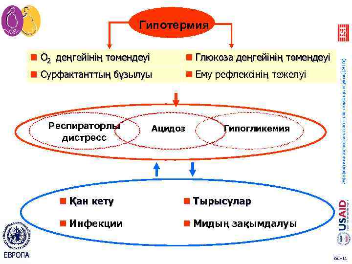 n O 2 деңгейінің төмендеуі n Глюкоза деңгейінің төмендеуі n Сурфактанттың бұзылуы n Ему
