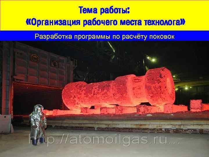 Тема работы: «Организация рабочего места технолога» Разработка программы по расчёту поковок 