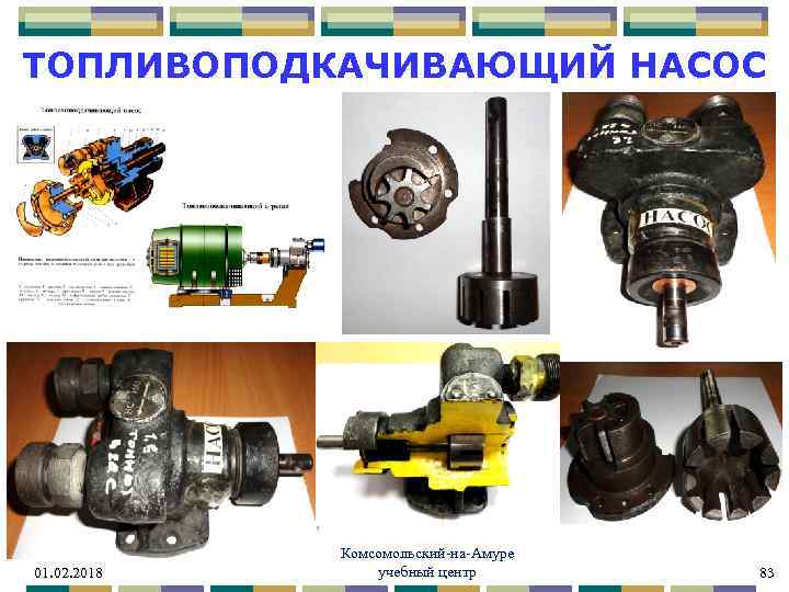 ТОПЛИВОПОДКАЧИВАЮЩИЙ НАСОС 01. 02. 2018 Комсомольский-на-Амуре учебный центр 83 