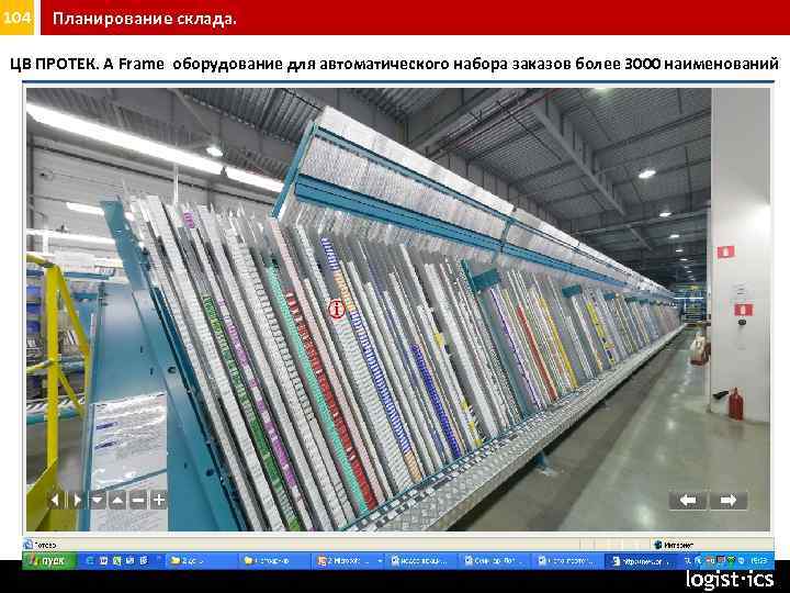 104 Планирование склада. ЦВ ПРОТЕК. A Frame оборудование для автоматического набора заказов более 3000