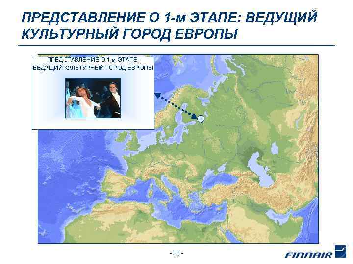 ПРЕДСТАВЛЕНИЕ О 1 -м ЭТАПЕ: ВЕДУЩИЙ КУЛЬТУРНЫЙ ГОРОД ЕВРОПЫ - 28 - 