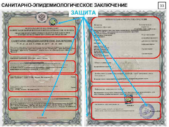 САНИТАРНО-ЭПИДЕМИОЛОГИЧЕСКОЕ ЗАКЛЮЧЕНИЕ ЗАЩИТА 33 