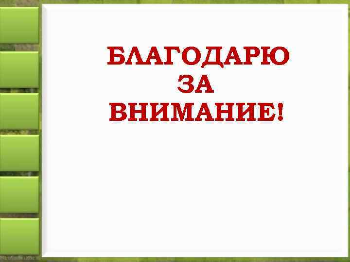 БЛАГОДАРЮ ЗА ВНИМАНИЕ! 