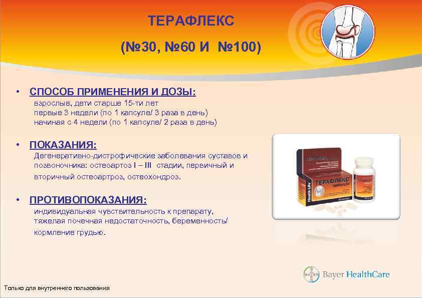 ТЕРАФЛЕКС (№ 30, № 60 И № 100) • СПОСОБ ПРИМЕНЕНИЯ И ДОЗЫ: взрослые,