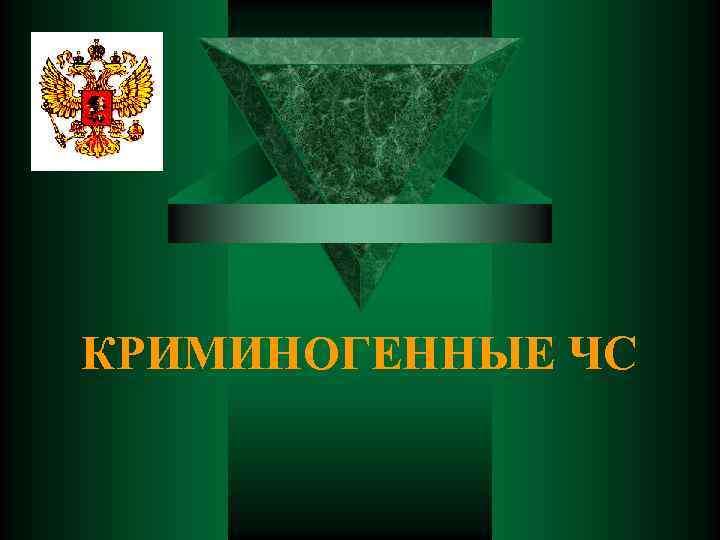 КРИМИНОГЕННЫЕ ЧС 