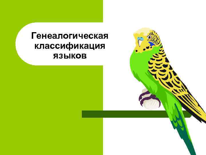 Генеалогическая классификация языков 