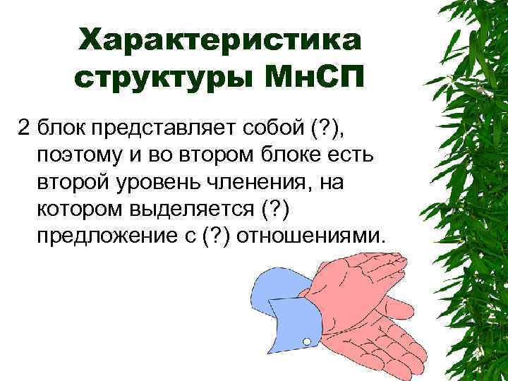 Характеристика структуры Мн. СП 2 блок представляет собой (? ), поэтому и во втором