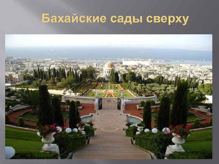 Бахайские сады сверху 