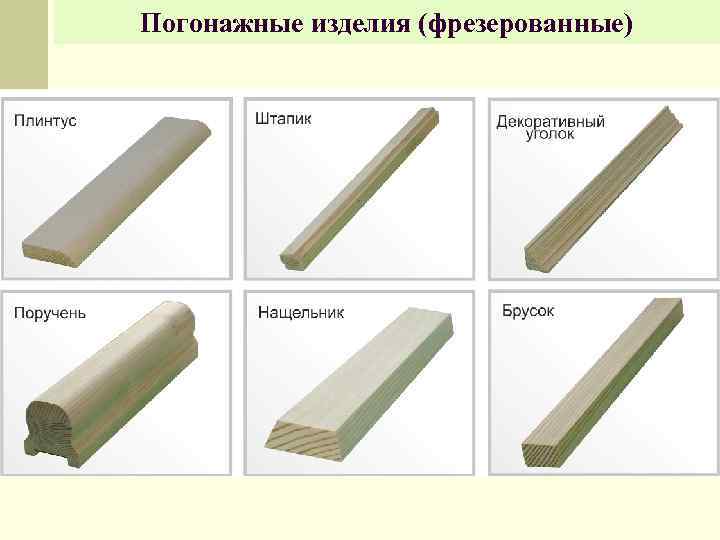 Погонажные изделия (фрезерованные) 