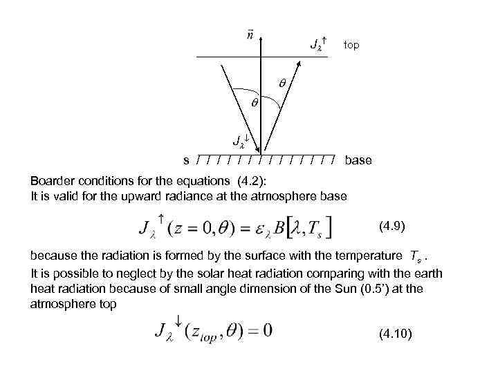 J top J s / / / / base Boarder conditions for the equations