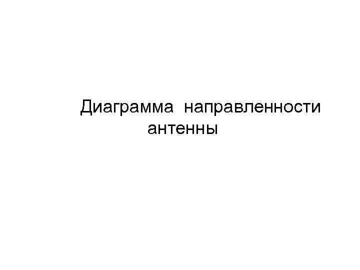 Диаграмма направленности антенны 