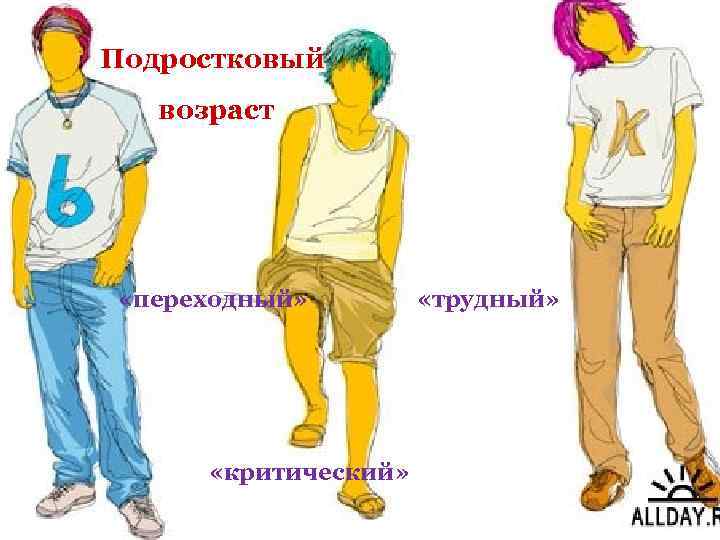 Подростковый возраст «переходный» «критический» «трудный» 