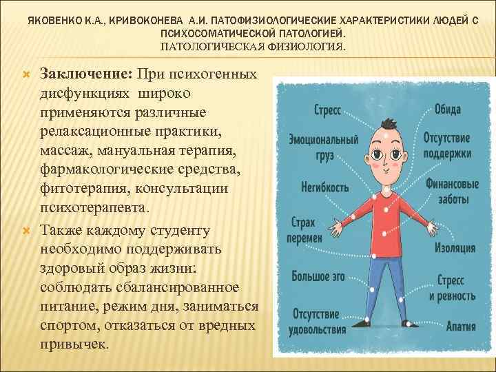 ЯКОВЕНКО К. А. , КРИВОКОНЕВА А. И. ПАТОФИЗИОЛОГИЧЕСКИЕ ХАРАКТЕРИСТИКИ ЛЮДЕЙ С ПСИХОСОМАТИЧЕСКОЙ ПАТОЛОГИЕЙ. ПАТОЛОГИЧЕСКАЯ