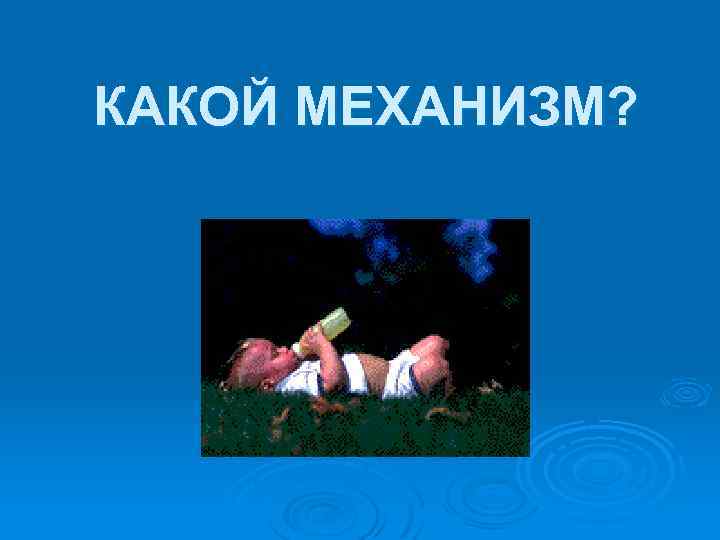 КАКОЙ МЕХАНИЗМ? 