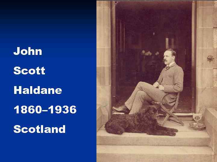 John Scott Haldane 1860– 1936 Scotland 