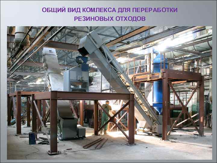 ОБЩИЙ ВИД КОМЛЕКСА ДЛЯ ПЕРЕРАБОТКИ РЕЗИНОВЫХ ОТХОДОВ 