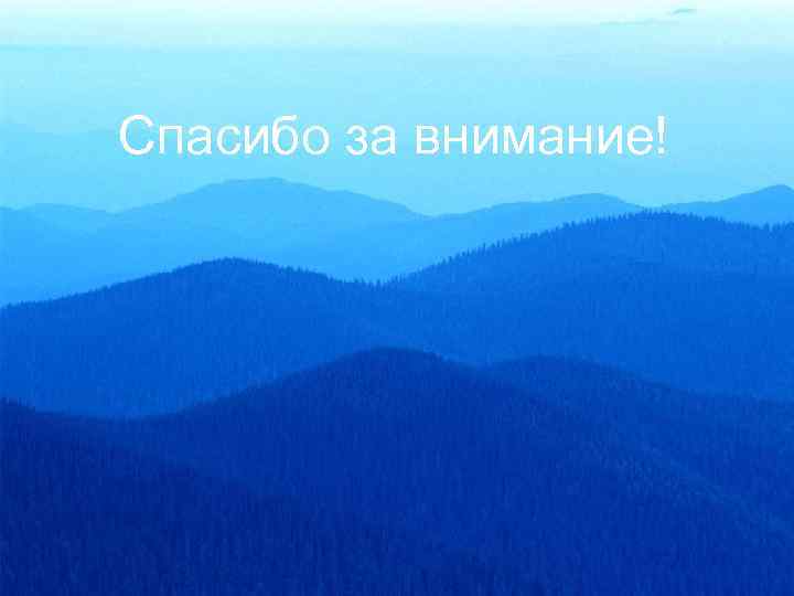Спасибо за внимание! 
