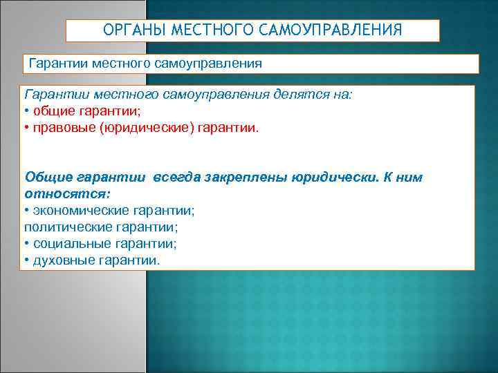 К политическим гарантиям относится